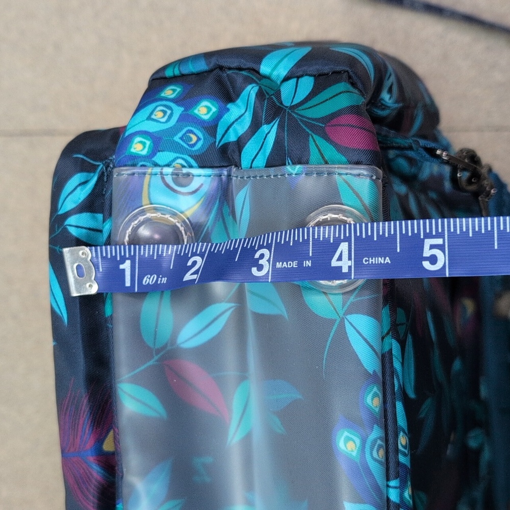 Lug Mini Puddle Jumper convertible Crossbody/Tote/Backpack. Peacock Teal - Picture 9 of 12